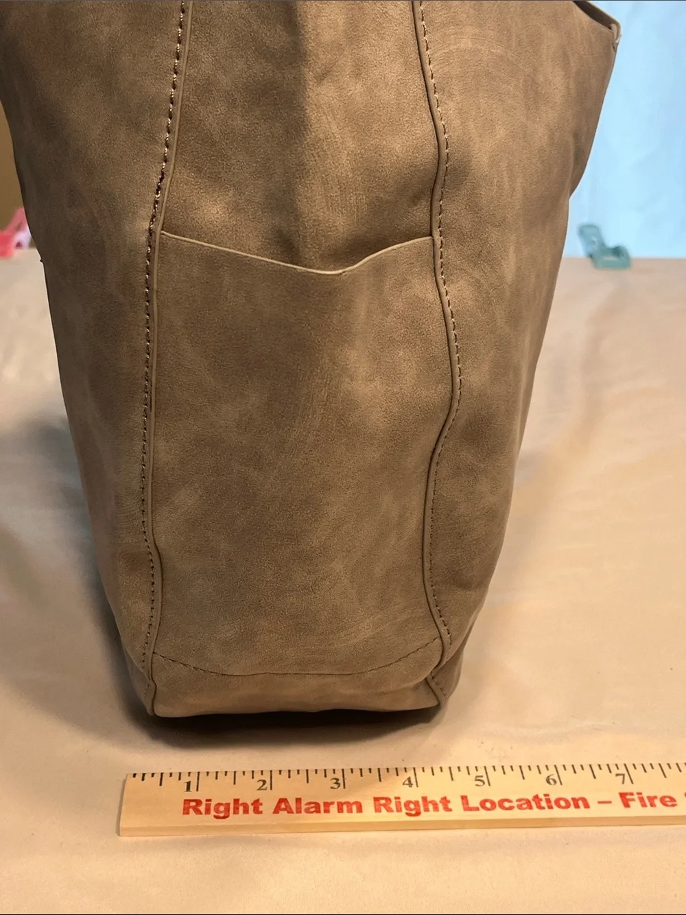 Charleston Bags Gray Oversized Hobo Bag Slouch Shoulder Tote‎ Vegan Leather
